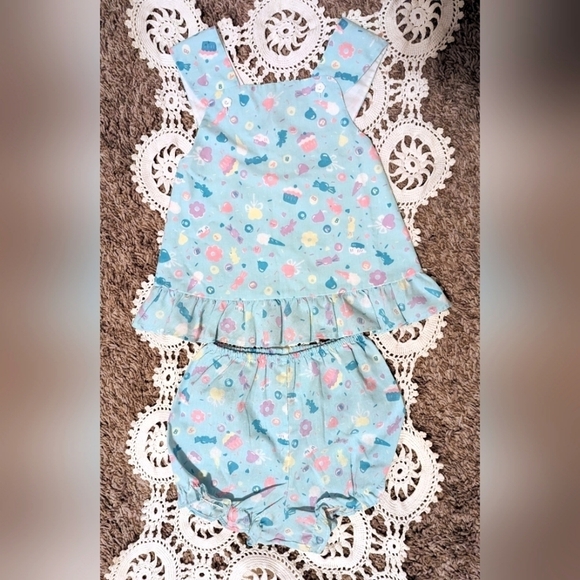 Royal Heir Other - Royal Heir Vintage Two Piece Baby Girls 24m Summer Outfit OOAK